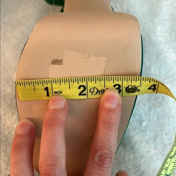 70s disco vintage style 6 inch Green Platform Heels - see measurements f… - Picture 13 of 17